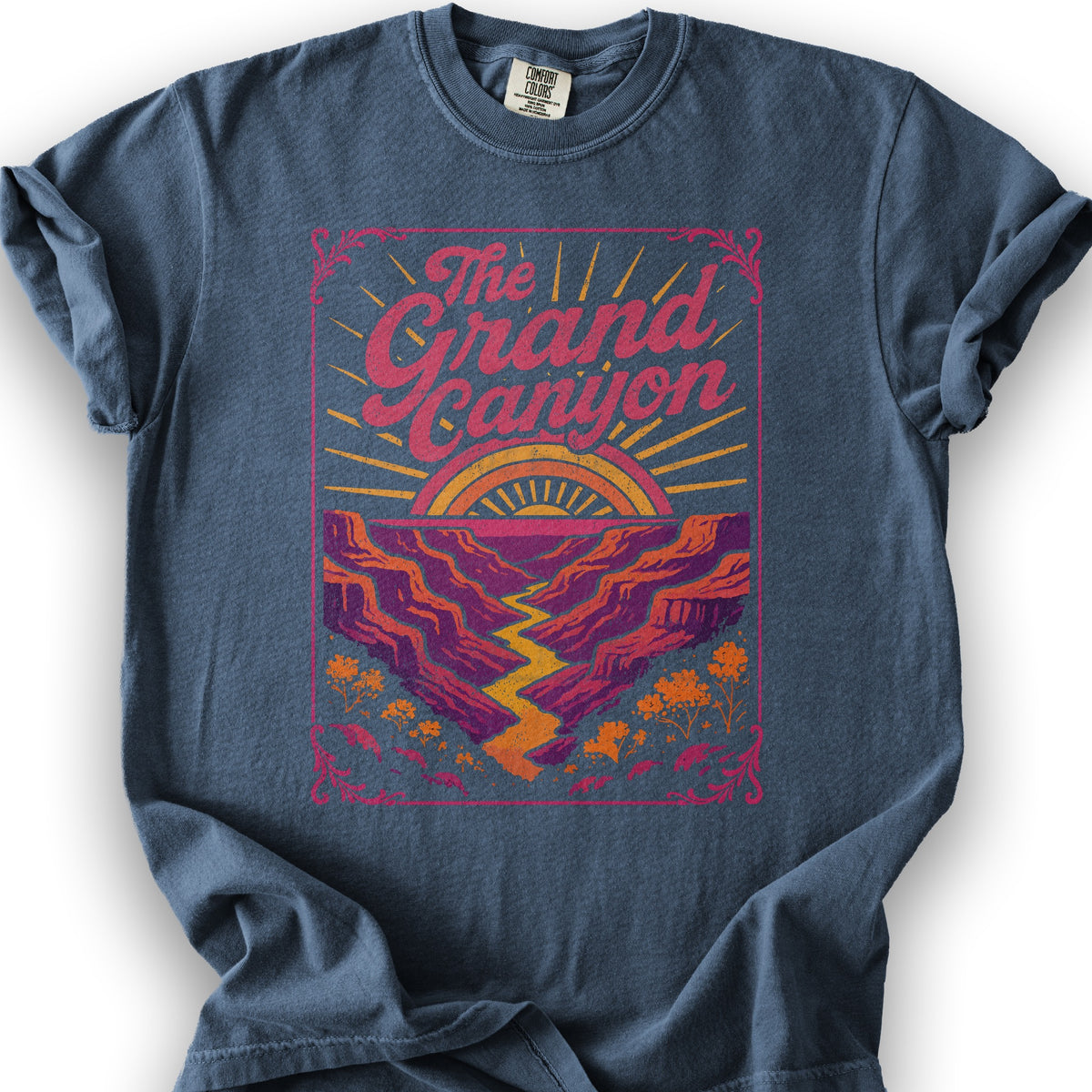 Grand Canyon Retro Neon T-shirt - Denim