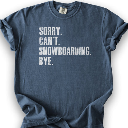 Sorry Snowboarding T-shirt - Denim