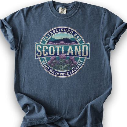 Scotland Badge T-shirt - Denim