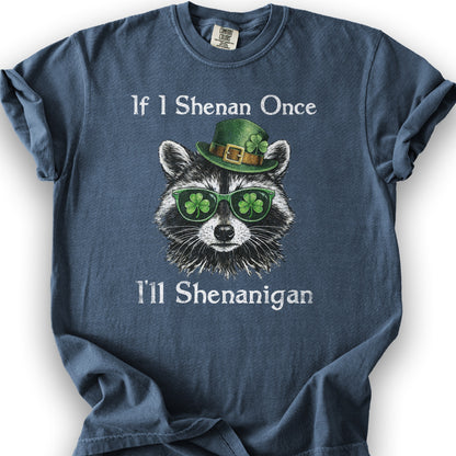 Shenanigans Raccoon T-Shirt - Denim