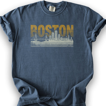 Boston Skyline T-Shirt - Denim