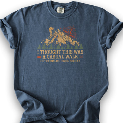 Casual Walk Hiking T-Shirt - Denim