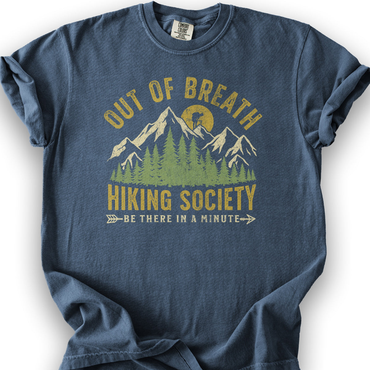 Out of Breath Hiking T-Shirt - Denim