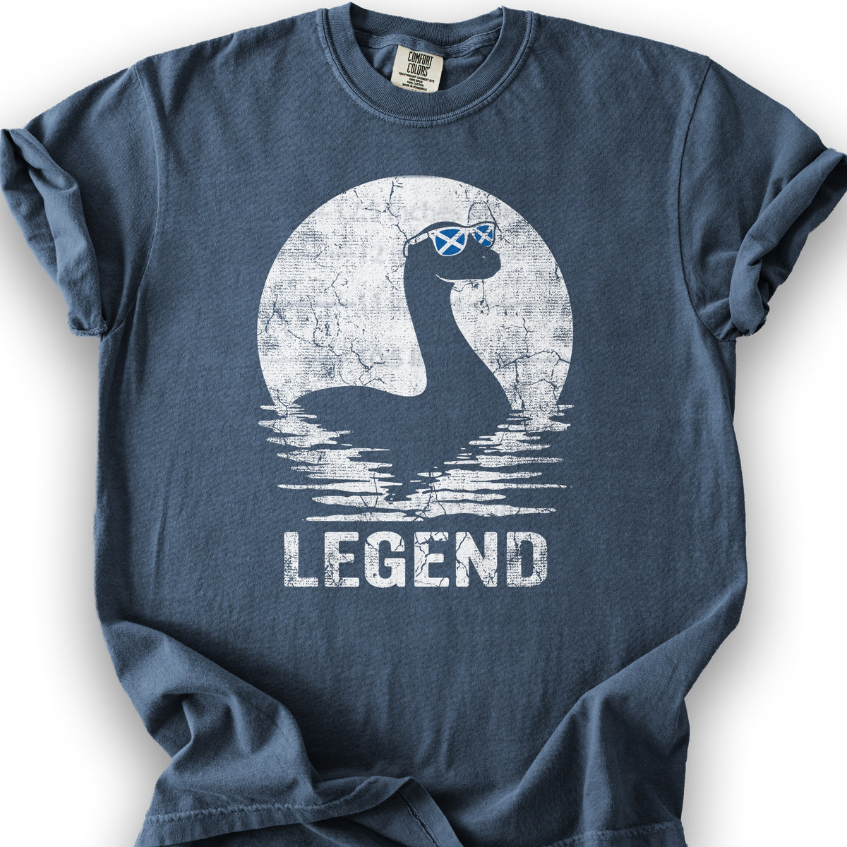 Legend Nessie Sunglasses T-Shirt - Denim