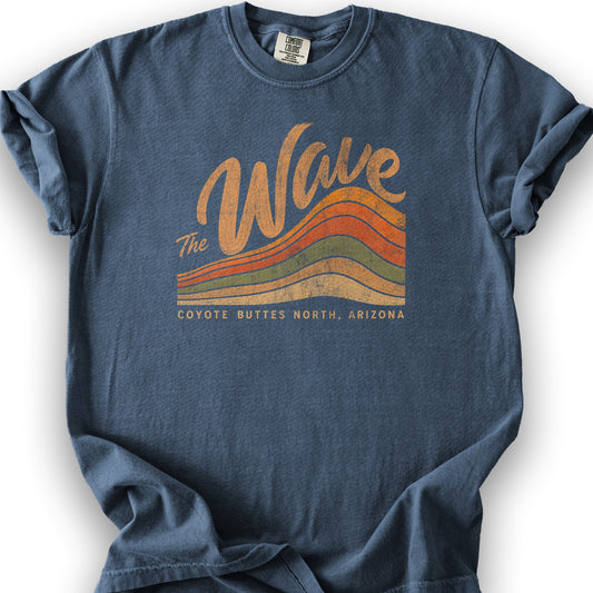 The Wave Stripes Arizona T-Shirt - Denim
