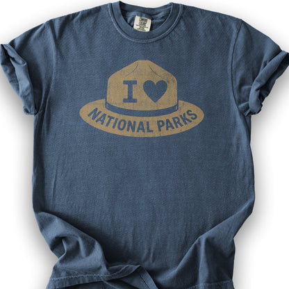 Parks Ranger Hat T-Shirt - Denim
