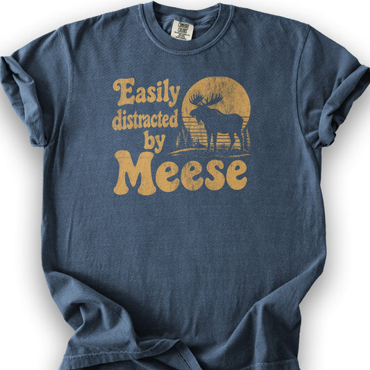 Easily Distracted By Meese T-Shirt - Denim