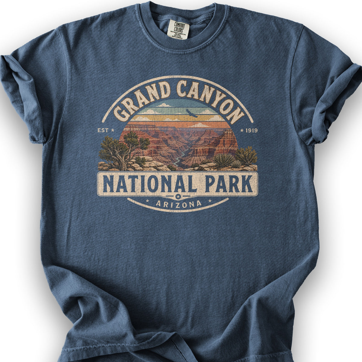 Bargain Bin Overstock! Grand Canyon Medallion T-Shirt - Denim