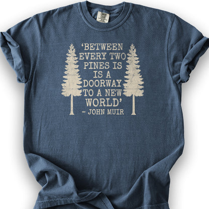 Between Two Pines T-Shirt - Denim
