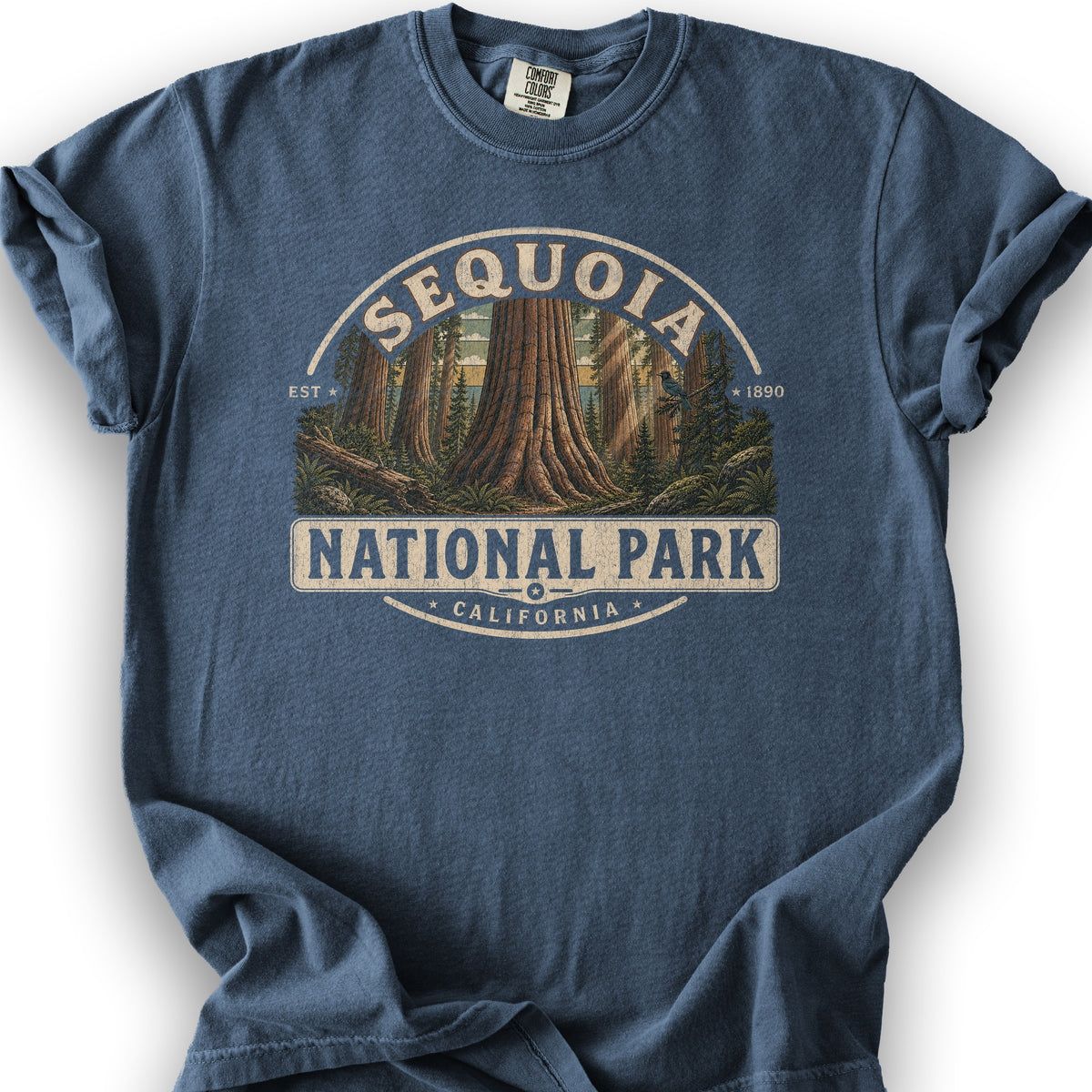 Sequoia Medallion T-Shirt - Denim