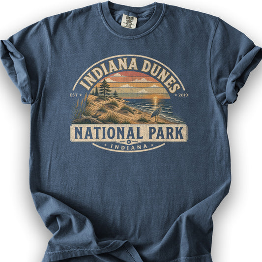 Indiana Dunes Medallion T-Shirt - Denim