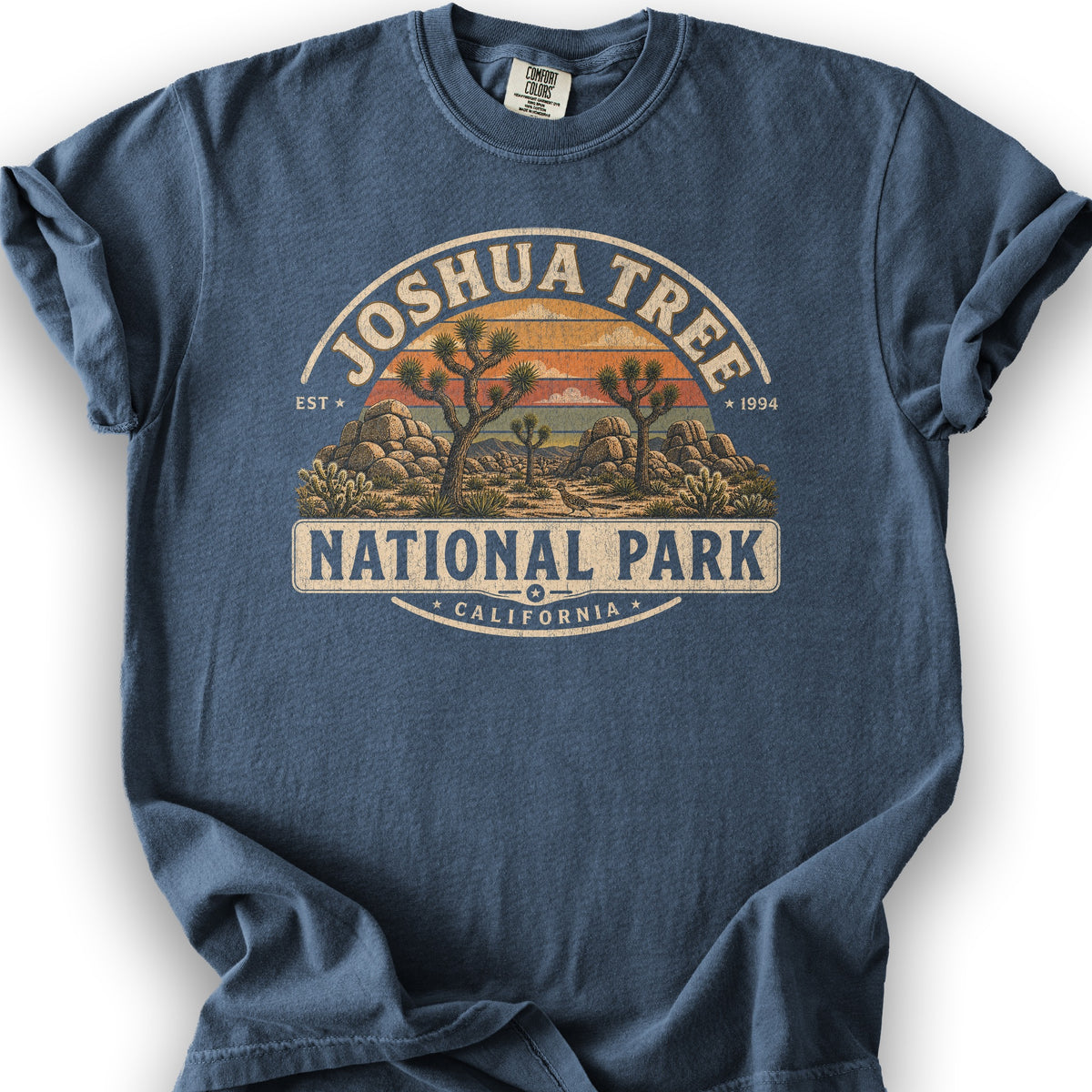 Joshua Tree Medallion T-Shirt - Denim