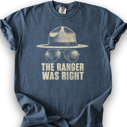 Ranger Was Right Halftone T-Shirt - Denim