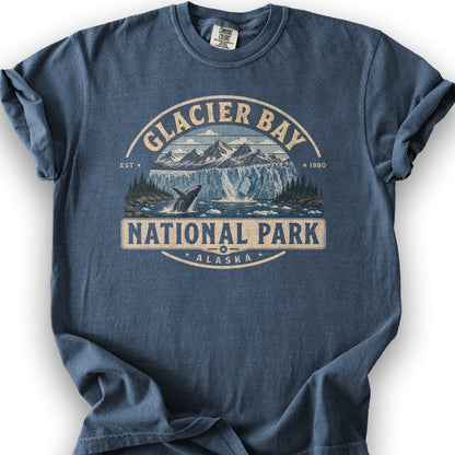Glacier Bay Medallion T-Shirt - Denim