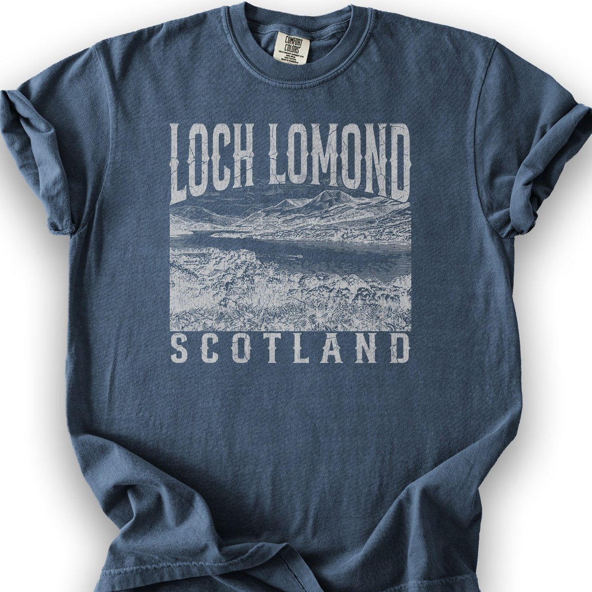Loch Lomond Sketch T-Shirt - Denim
