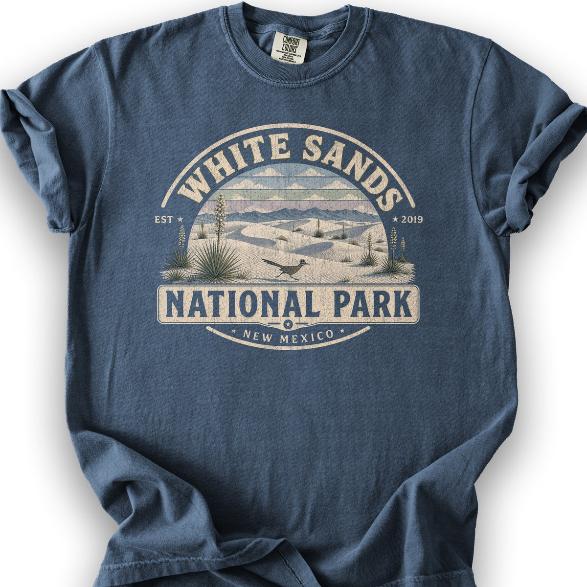 White Sands Medallion T-Shirt - Denim