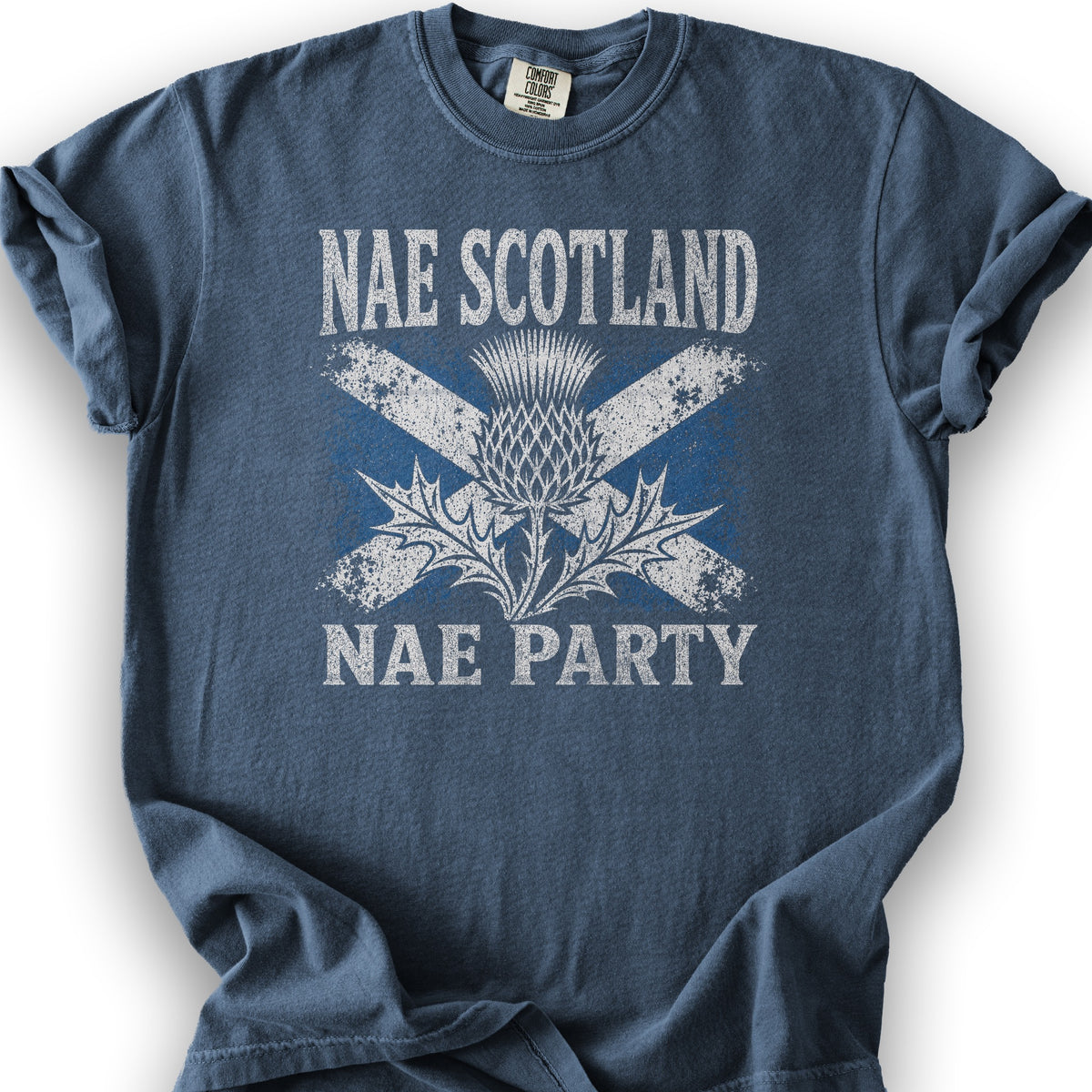 Nae Scotland Vintage Flag T-Shirt - Denim