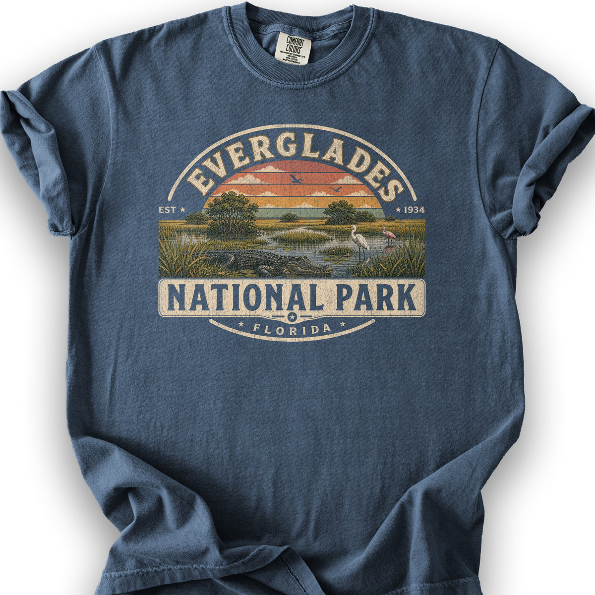 Everglades Medallion T-Shirt - Denim