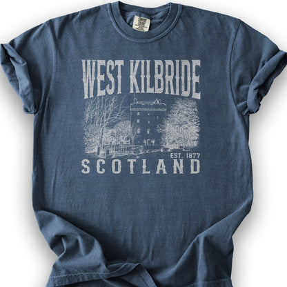 West Kilbride Sketch T-Shirt - Denim