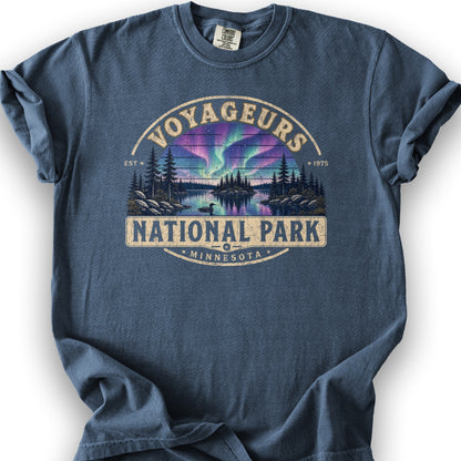 Voyageurs Medallion T-Shirt - Denim