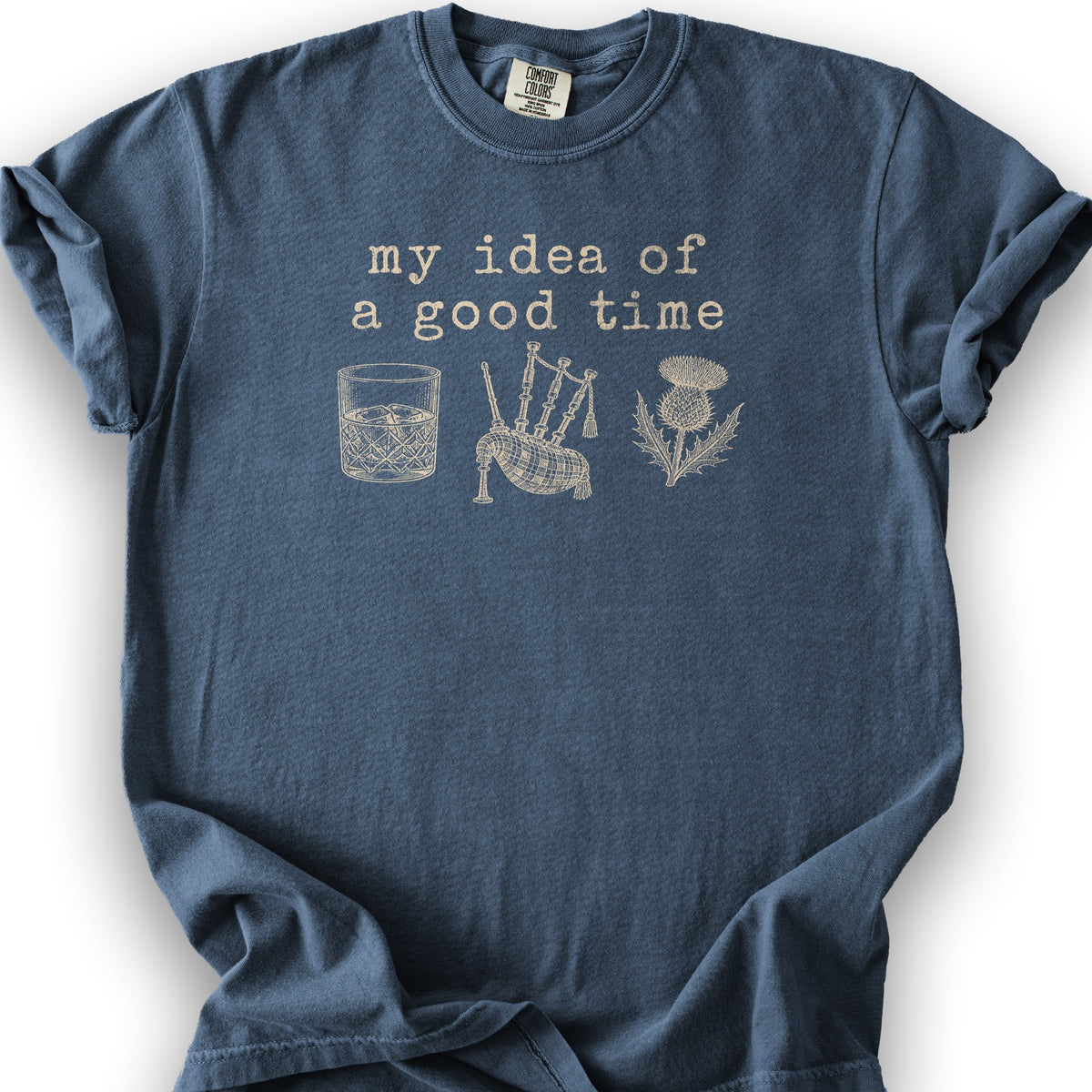 Scottish Good Time T-Shirt - Denim