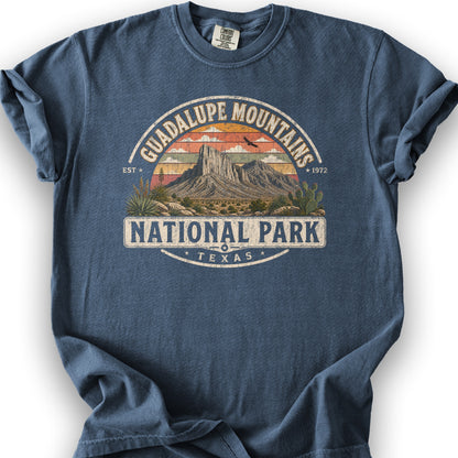 Guadalupe Mountains Medallion T-Shirt - Denim