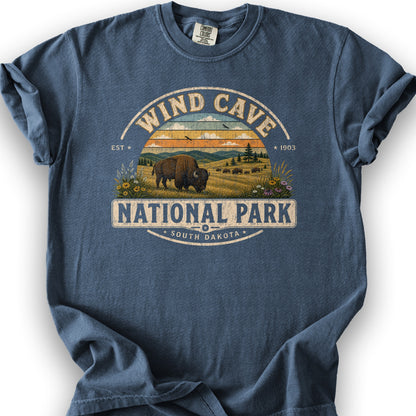 Wind Cave Medallion T-Shirt - Denim