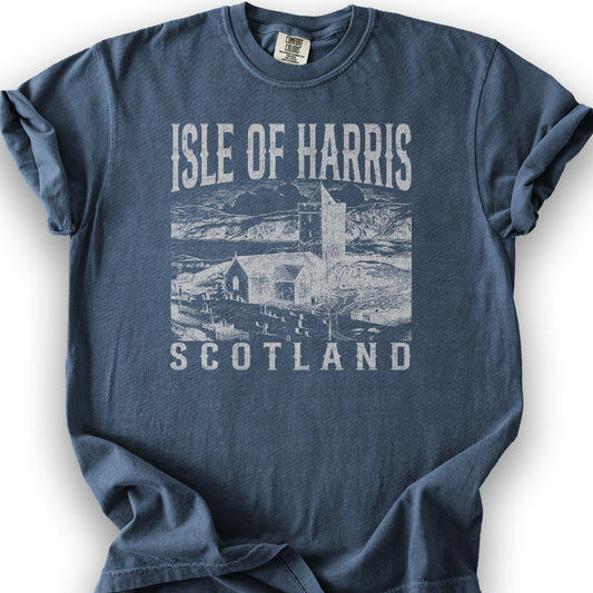 Isle of Harris Sketch T-Shirt - Denim