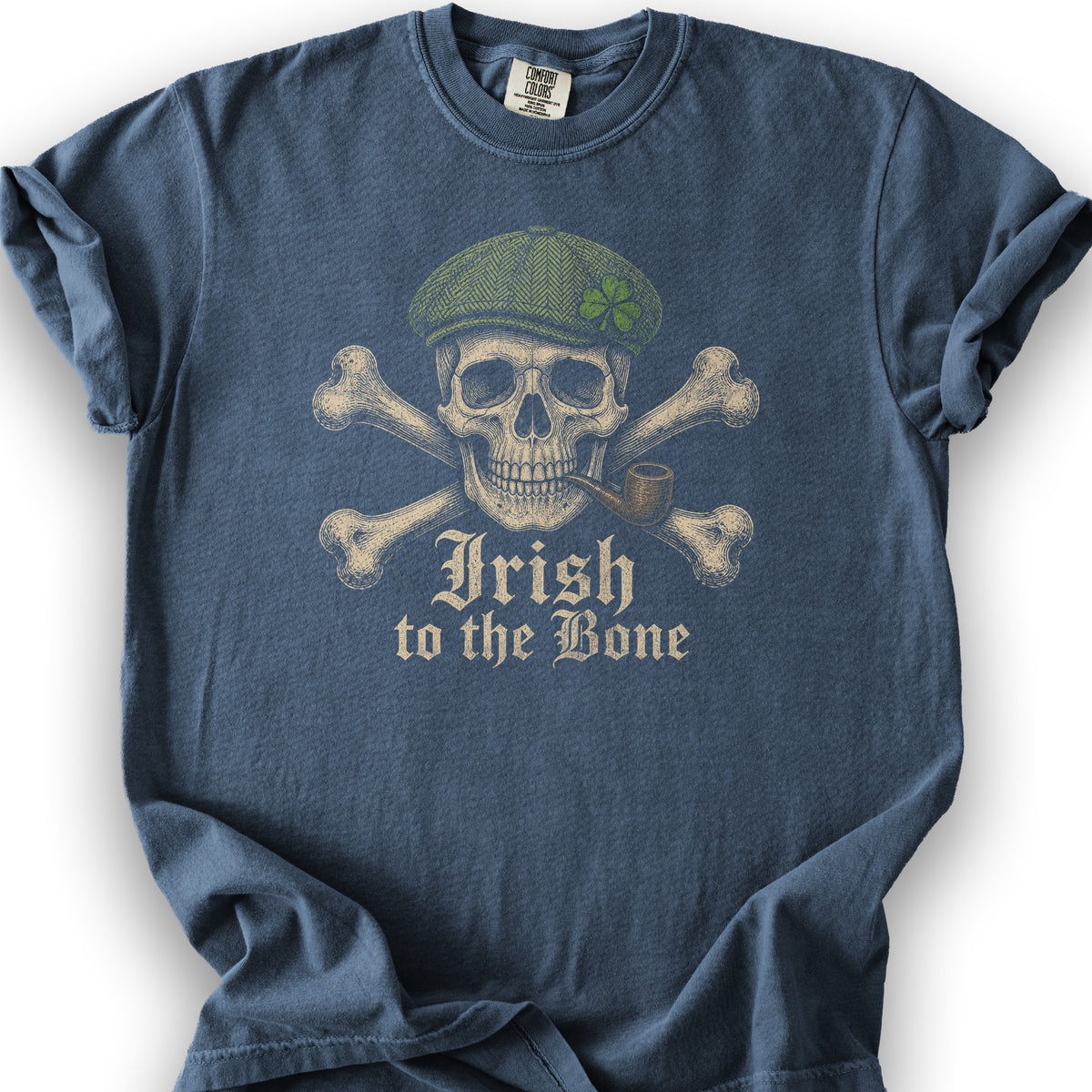 Irish Crossbones T-Shirt - Denim