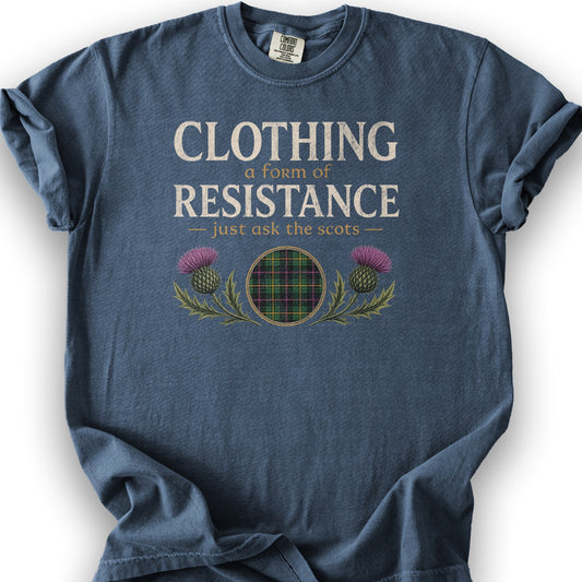 Clothing Resistance Scottish T-Shirt - Denim