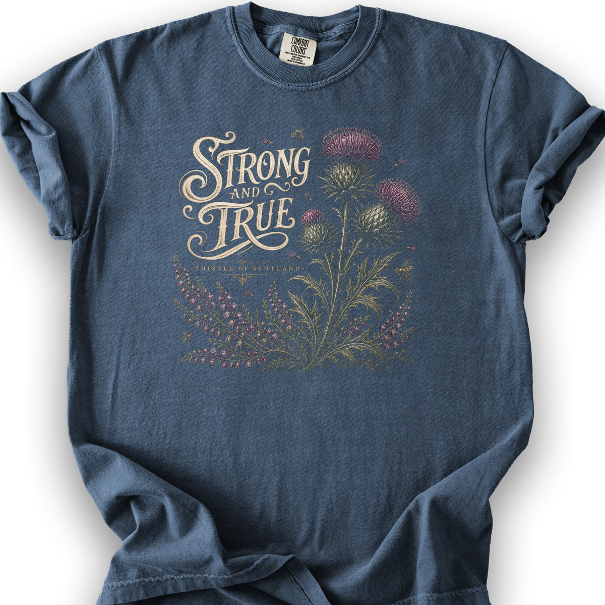 Strong And True Thistle T-Shirt - Denim