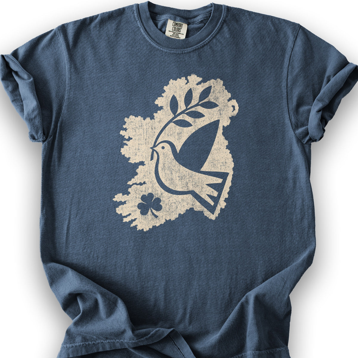 Éire Olive Branch T-Shirt - Denim