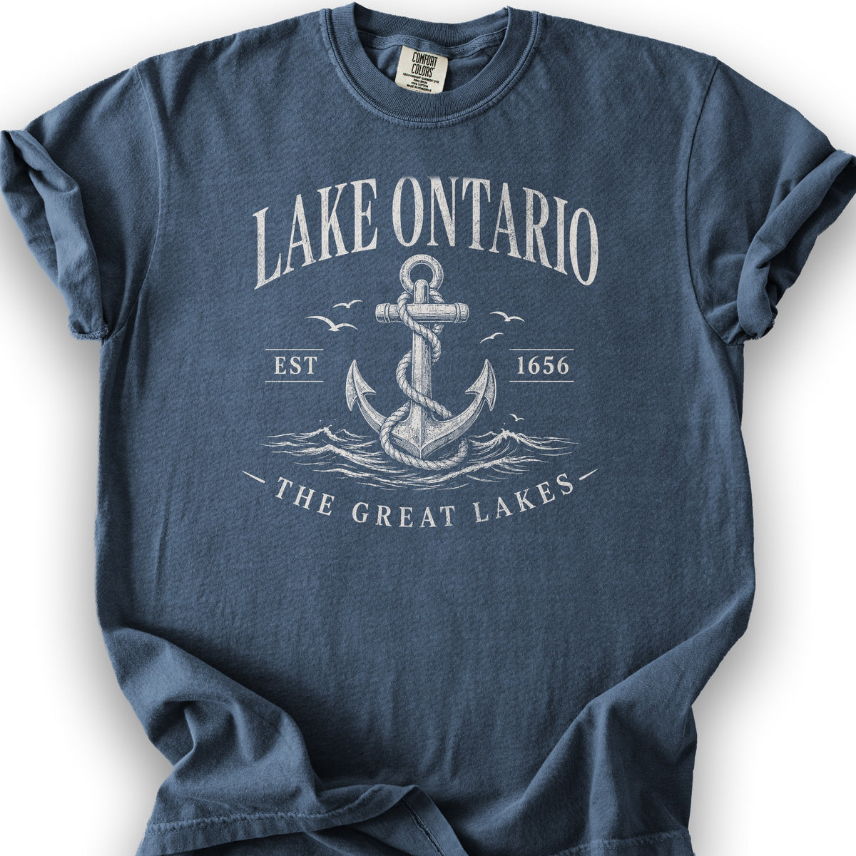 Lake Ontario Anchor T-Shirt - Denim