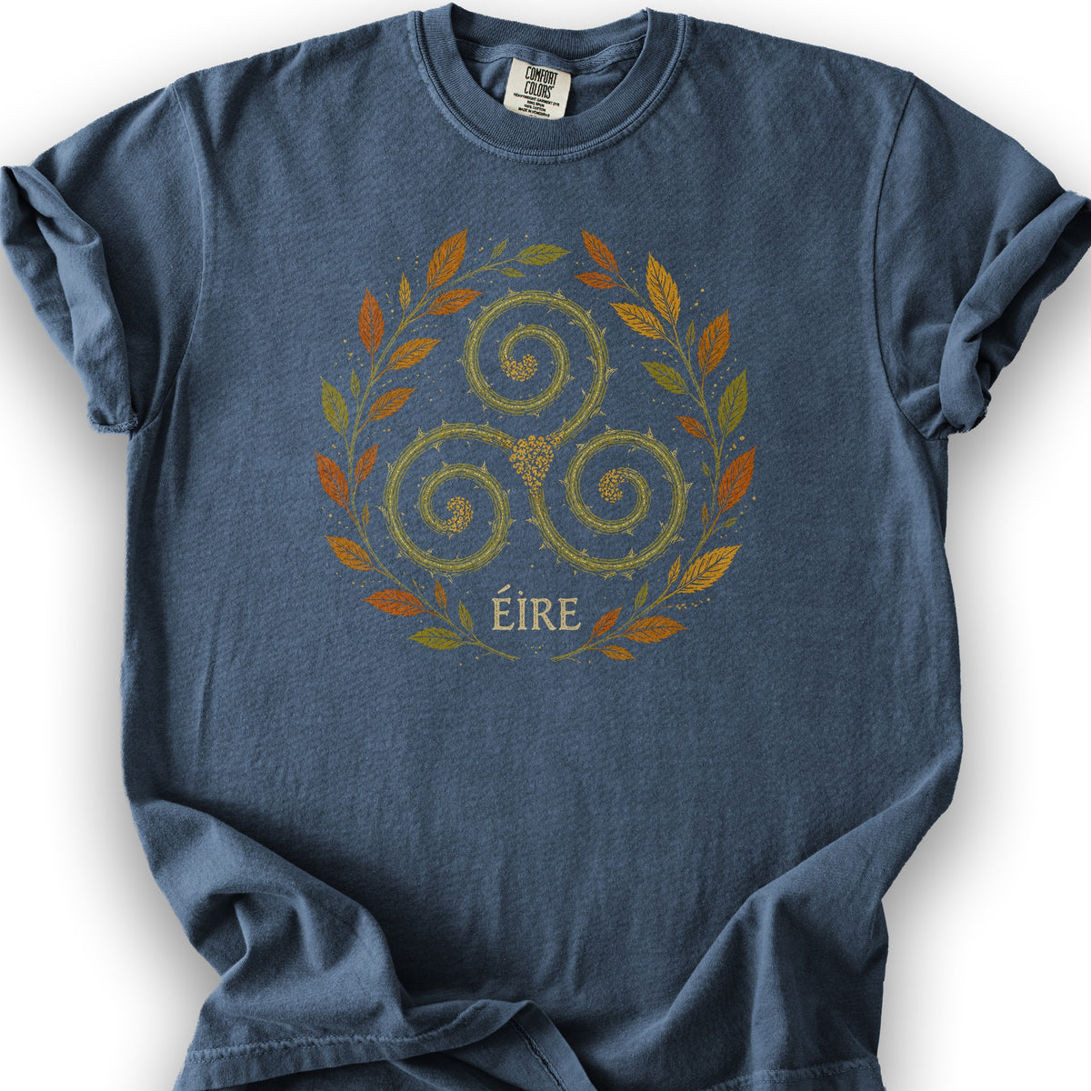 Éire Autumn Spiral T-Shirt - Denim