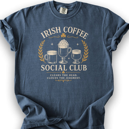 Irish Coffee Social Club T-Shirt - Denim