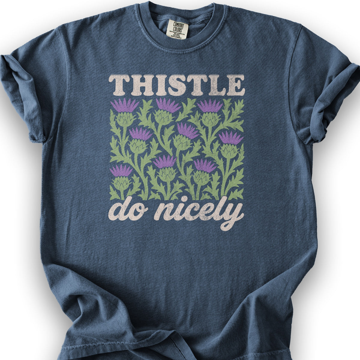 Thistle Do Nicely T-Shirt - Denim