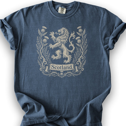 Scotland Lion Crest T-Shirt - Denim
