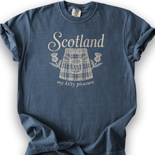 Scotland Kilty Pleasure T-Shirt - Denim