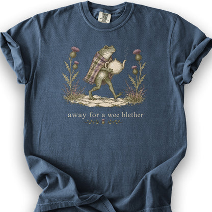 Wee Blether Frog T-Shirt - Denim