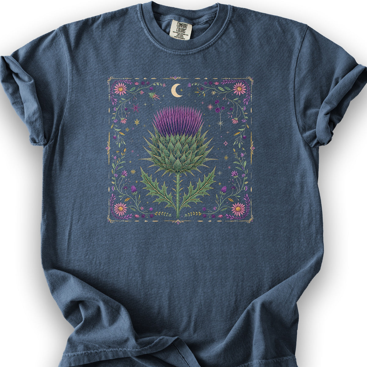 Midnight Thistle T-Shirt - Denim