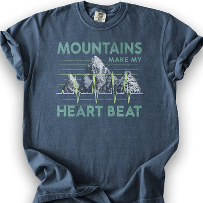 Mountain Lover "Heartbeat" T-Shirt - Denim