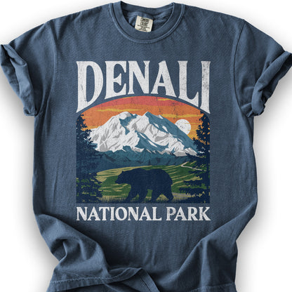 Denali National Park "Big and Bold" T-Shirt - Denim