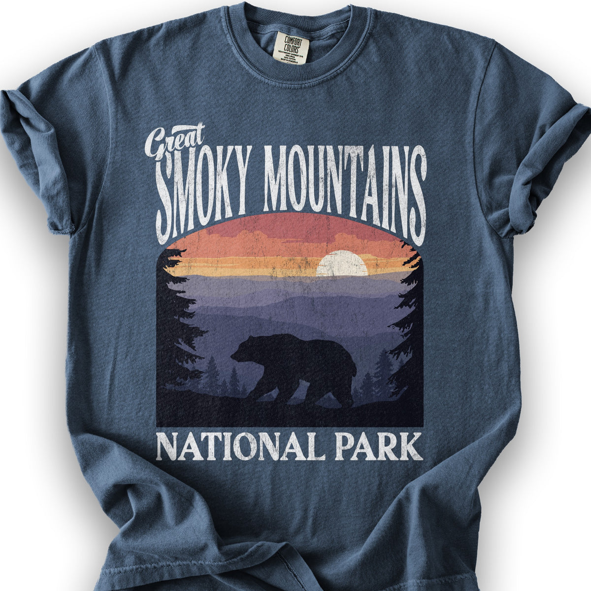 Great Smoky Mountains National Park "Big and Bold" T-Shirt - Denim