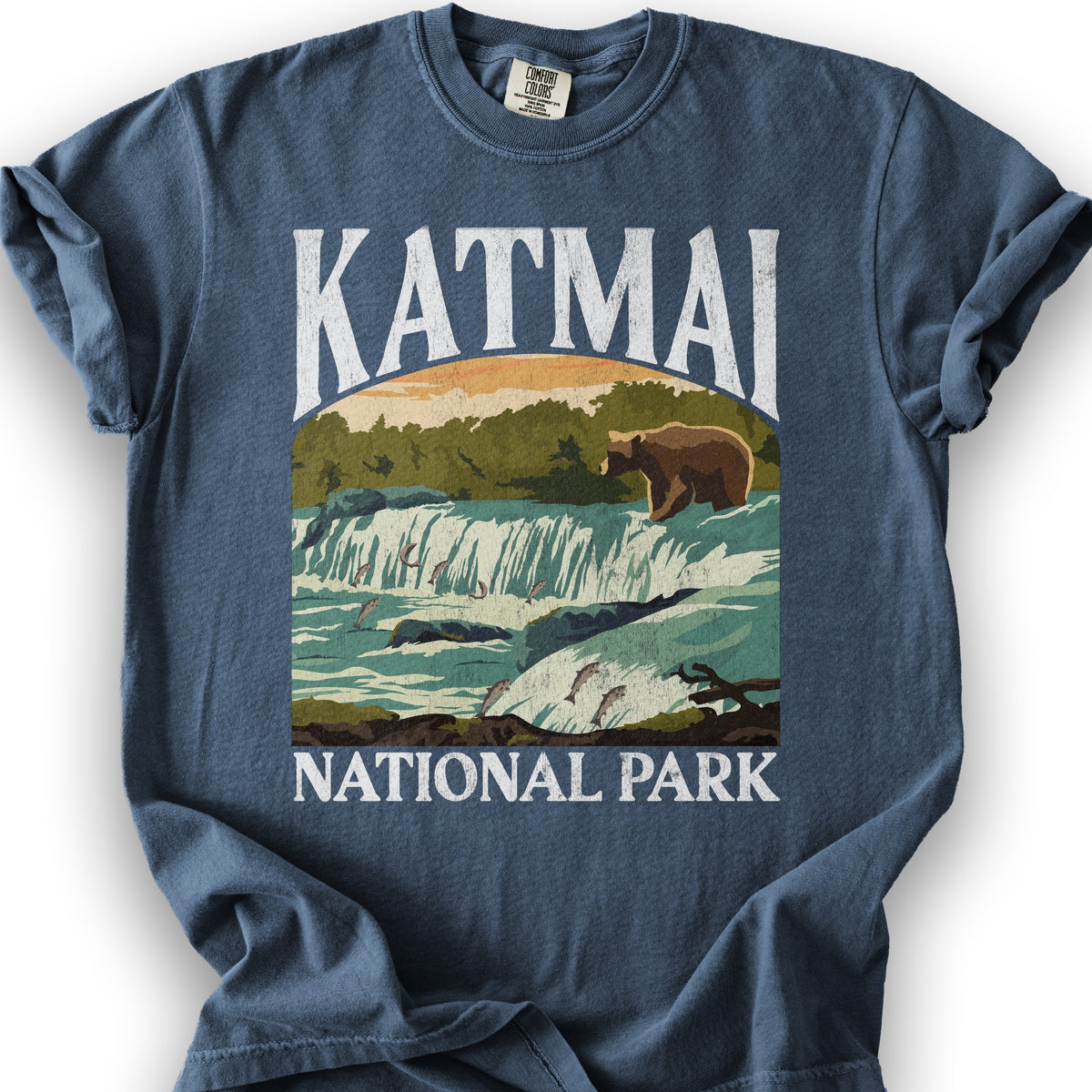Katmai National Park "Big and Bold" T-Shirt - Denim