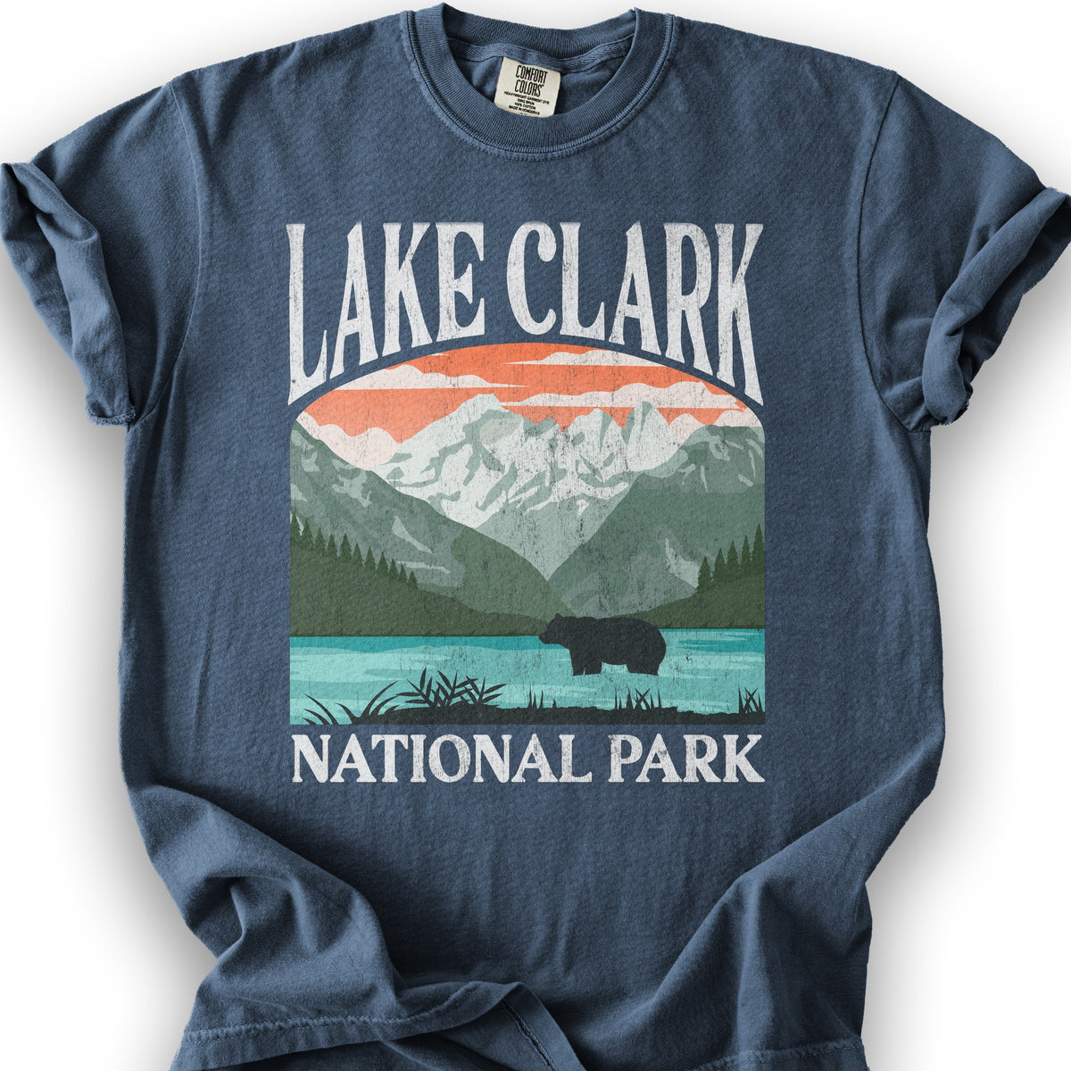 Lake Clark National Park "Big and Bold" T-Shirt - Denim