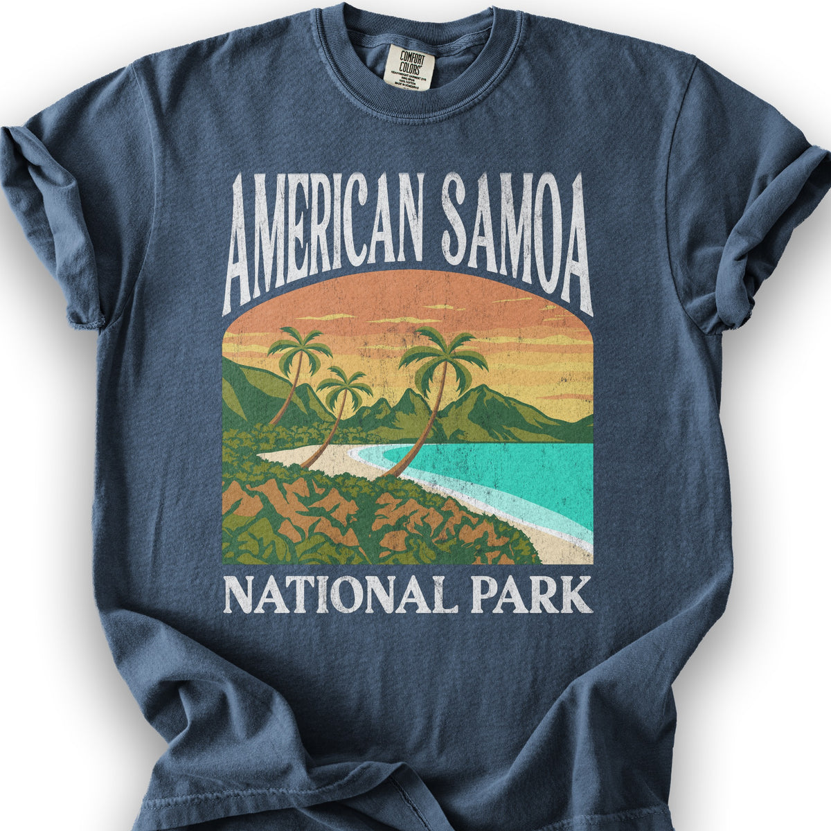 National Park of American Samoa "Big and Bold" T-Shirt - Denim
