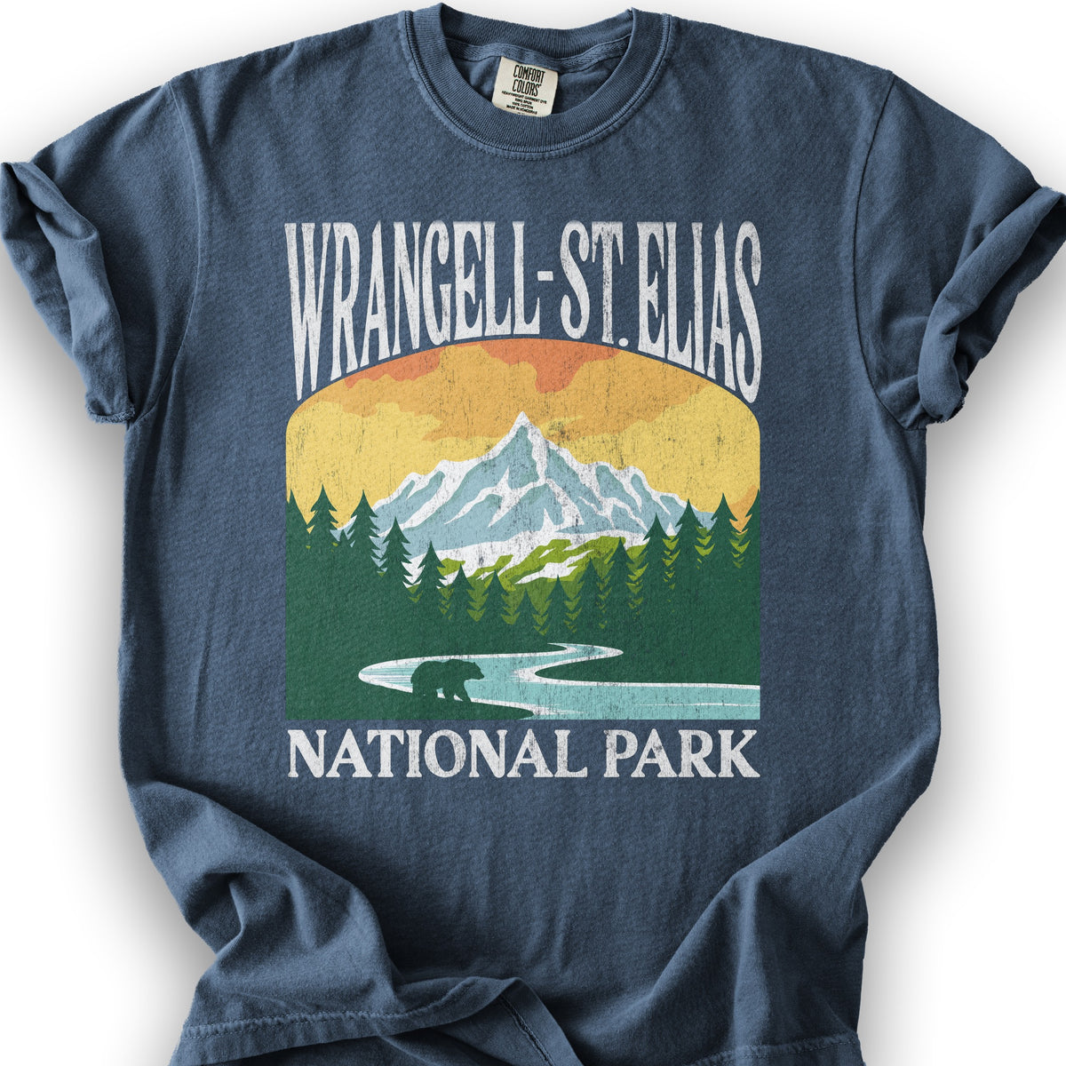 Wrangell St. Elias National Park "Big and Bold" T-Shirt - Denim