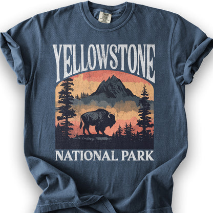 Yellowstone National Park "Big and Bold" T-Shirt - Denim