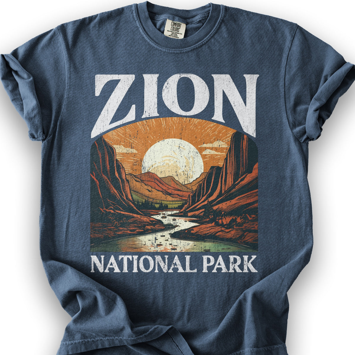 Zion National Park "Big and Bold" T-Shirt - Denim
