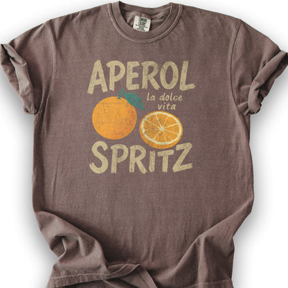 Aprel Spritz La Dolca Vita T-Shirt - Espresso
